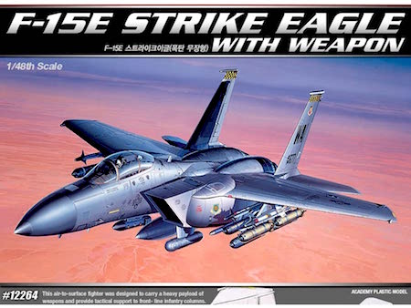 academy f15 eagle with weapons model kit