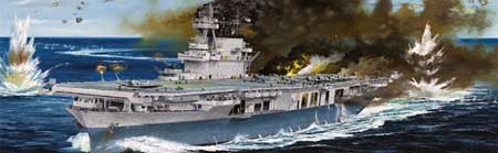 merit uss yorktown ship model