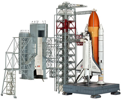 revell space shuttle with aunch tower model kit