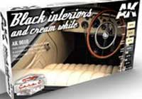 ak interactive auto black cream interior paint set