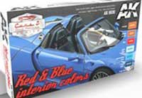 ak interactive car interior red blue paint set