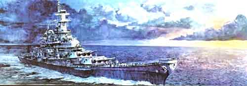 very fire uss missouri battleship model