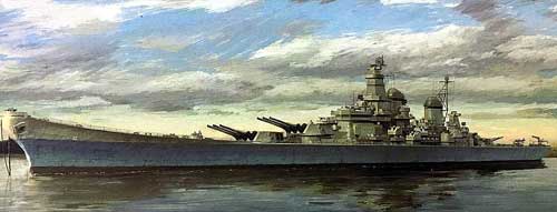 very fire uss new jersey battleship model