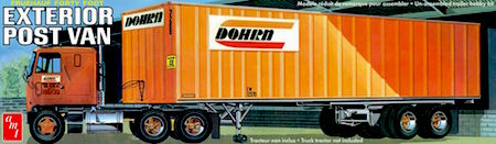 AMT 40' Fruehauf Exterior Post Trailer Dohrn 1:25 Scale Model Kit