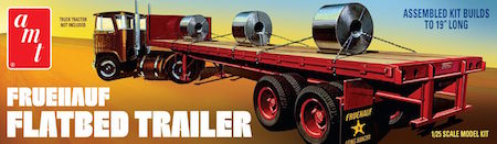 AMT Fruehauf Flatbed Trailer 1:25 Scale Model KIt
