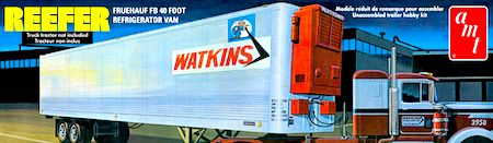 AMT Fruehauf 40' Reefer Trailer Watkins 1:25 Scale Model Kit