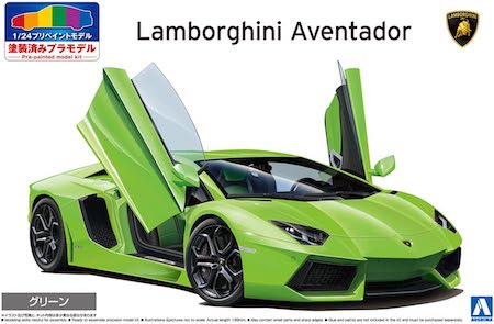 Aoshima Model Lamborghini Aventador Green