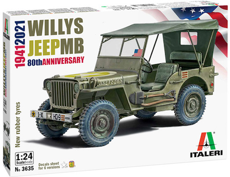 Willys Jeep MB 80th Year Anniversary KIT 1:24 ITALERI IT3635