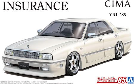 Aoshima Nissan Insurance Y31 CIMA 1:24 Scale Model Kit