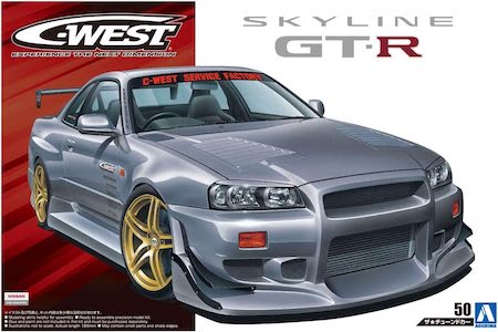 Aoshima Nissan C West BNR34 Skyline GT-R Model Kit