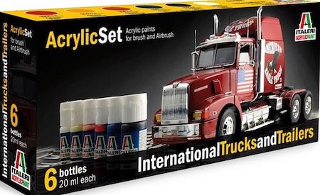 Italeri, Acrylic Set International Trucks and Trailers, 510000435