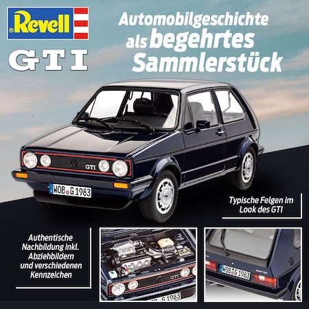 Revell Model Kit  VW Golf 1 GTI Pirelli Car
