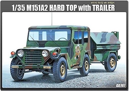 
Academy  Plastic Model Kit M151A2 Hard Top with Trailer 