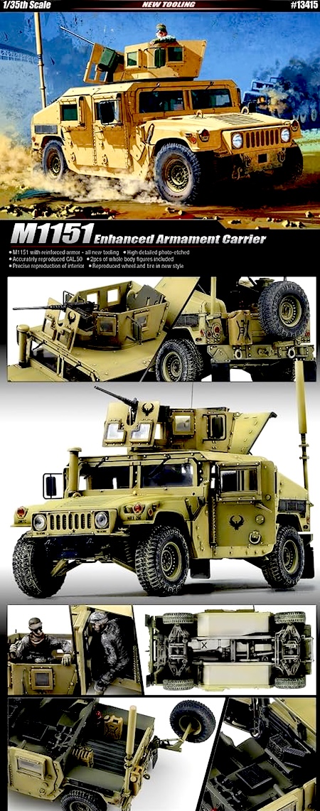 Academy Plastics M1151 Enhanced Armament Carrier With tools
