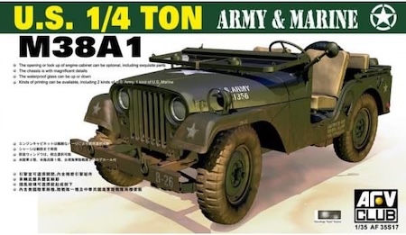 afv club M38A1C US Military jeep Truck Plastic Model