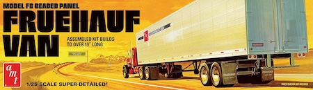 AMT Fruehauf Beaded Van Trailer Model Kit