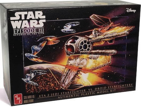 AMT Star Wars Model Kit Jedi Starfighter vs Droid Fighters