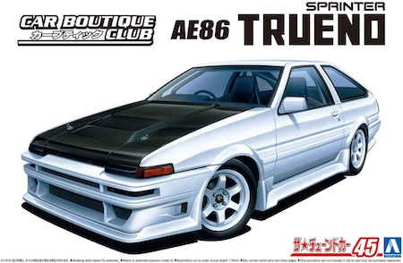 Aoshima Toyota Car Boutique Club AE86 Trueno Scale Model