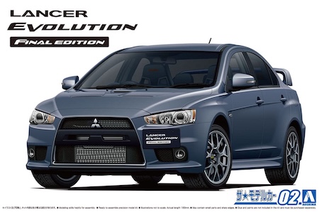 Aoshima Mitsubishi CZ4A Lancer Evolution X Final Edition Scale Model Kit