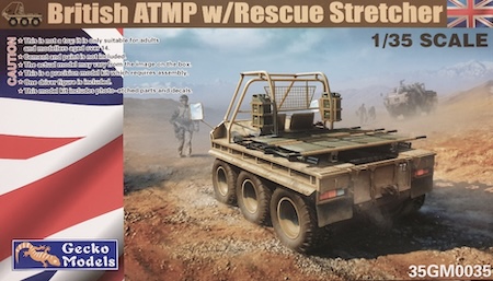Gecko Models Scale British ATMP with Rescue Stretcher  Plastic Model Building Kit