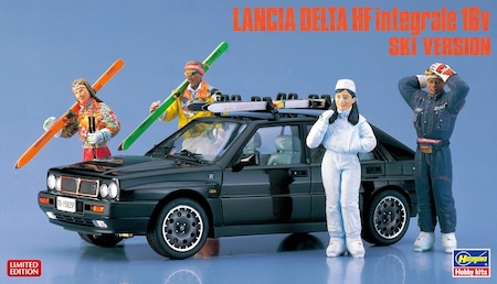 Hasegawa Lancia Delta HD with ski figures