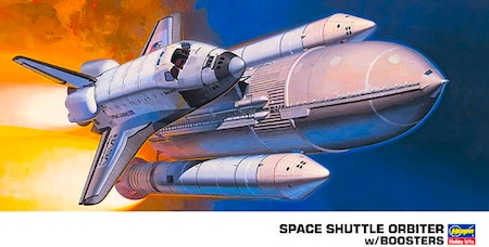 Hasegawa space shuttle with boosters