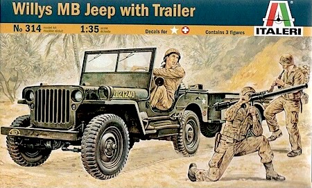 Italeri Models Willys Jeep Trailer Kit