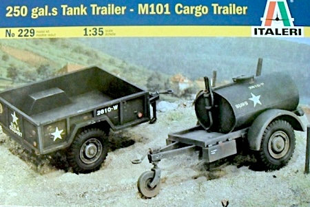 italeri m101 trailers jeep