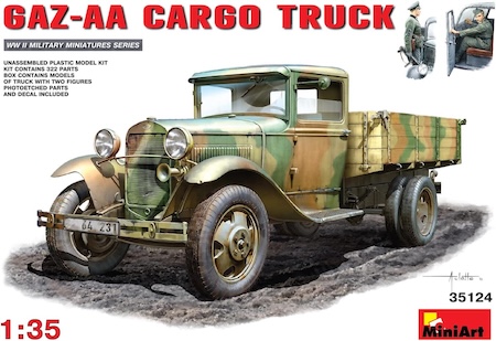 
MiniArt  Scale GAZ-AA Cargo Truck Plastic Model Kit