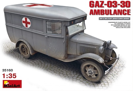 MiniArt Models GAZ Ambulance Model Kit  Scale