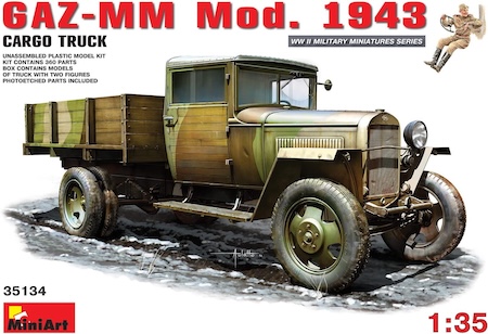 MiniArt Scale GAZ-MM Mod. Cargo Truck Plastic Model Kit