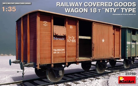 MiniArt railway covered wagon boxcar 
