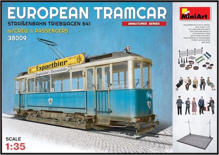 MiniArt reuropean tramcar diorama and figures