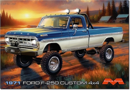 Moebius Model  Ford F250 Custom 4x4 Pickup Plastic Model