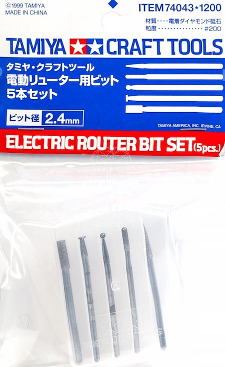Tamiya 74043 Craft Tools Electric Router Bit Set 