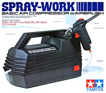 Tamiya Spray-Work Basic Compressor with Airbrush